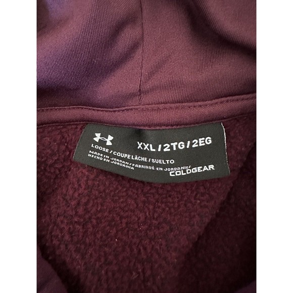 Under Armour Mens Storm Pullover Loose Fit Hoodie Size XXL Red Coldgear Active - Picture 5 of 7